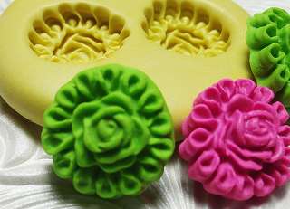 Silicone Soap Resin Candy Clay Mold ROSE FLOWER #1349  