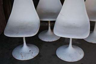 Mid Century Modern Tulip Chairs Vintage Eames Era Knoll Saarinen 