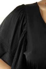 Luminous Sleeveless Trendy Dress Black Large  