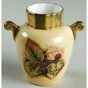 John Aynsley Orchard Gold Beatrice Vase, Fine China 
