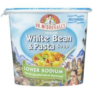 Dr. McDougalls Vegan White Bean & Pasta Soup, Light Sodium, 1.8 oz 