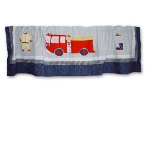  Fire Truck Fabric Window Valance Baby