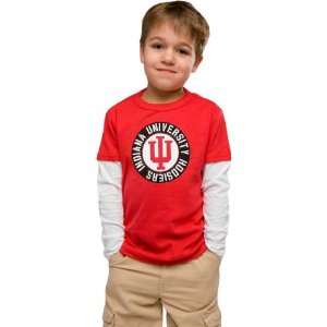  Indiana Hoosiers Youth Red Layered Long Sleeve T Shirt 