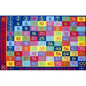  Rug Math Multiplication Times Table Childs Rug FT 143 Size 5.3 x 7 