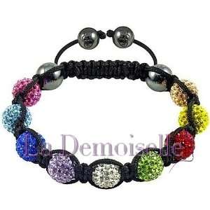  Multi Color Crystal Beads Disco Ball Adjustable Bracelet Beauty