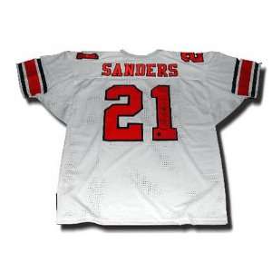  Barry Sanders Autographed White Oklahoma State Jersey 