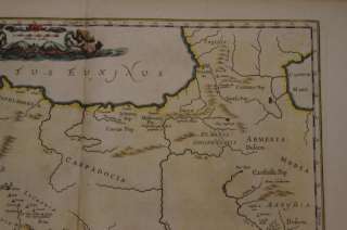 TURKEY CYPRUS PALESTINE MAP JANSSONIUS 1658 #A222S  
