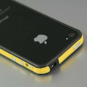 Total 33Colors]Black + yellow Bumper Case for Apple iPhone 4 / 4S 