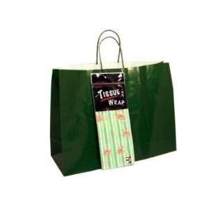  X Large Green Gift Bag With Tissue Case Pack 48 