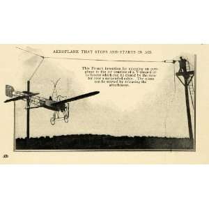   Airplane Aeroplane French Cable Invention   Original Halftone Print