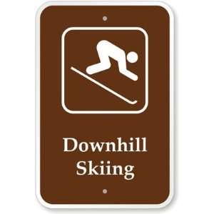  Downhill Skiing (with Graphic) Engineer Grade Sign, 18 x 