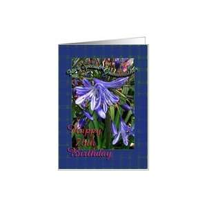  76th Birthday Grandmother Purple Lilies Card Health 