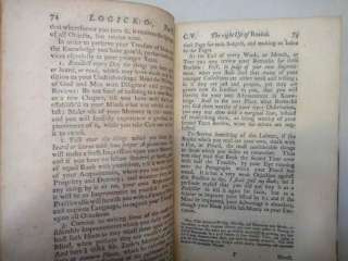 1733 antique ISAAC WATTS LOGICK REASON TRUTH bible  