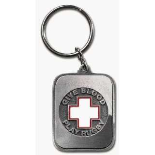  GIVE BLOOD PLAY RUGBY KEY RING