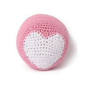  Hip Doggie Organic Cotton Crochet Ball   Pink Pet 