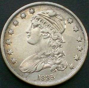 BU 1835 CAPPED BUST QUARTER   UNCIRCULATED   NICE  