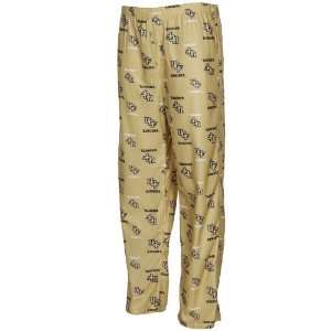  UCF Knights Youth Gold Team Logo Flannel Pajama Pants 