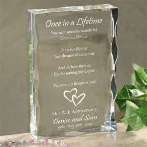   Personalized Once in a Lifetime Anniversary Keepsake