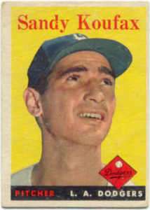 1958 Topps #187 Sandy Koufax L.A. Dodgers H/B $250  