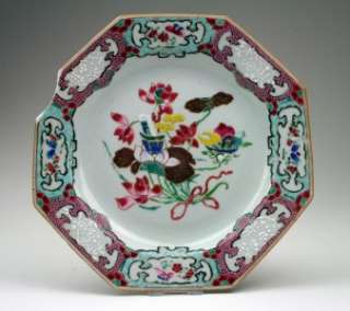Antique 18C Chinese Qing Qianlong Famille Rose Export Porcelain 
