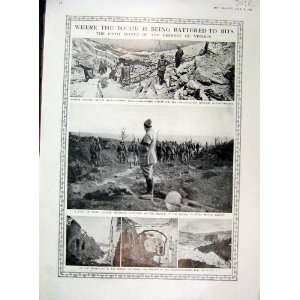  1916 Boche Ww1 War Verdun German Prisoners Map Arras