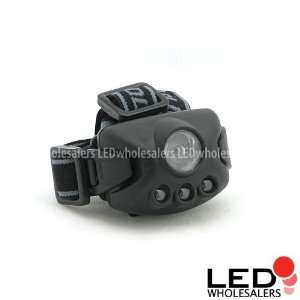   Watt LED Headlight with Red LEDs and 4 Mode,8107