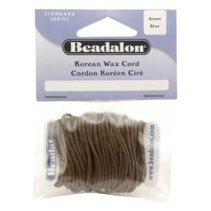   Beadalon Korean Wax Cord 0.8mm Brown,100  Yard Arts, Crafts & Sewing