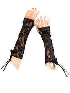  Black Lace Gloves Fingerless Gloves Gothic Arm Warmers 