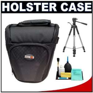  SLR Camera Holster Case + Tripod + Cleaning Kit for Canon EOS 7D 