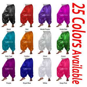 TMS Satin Harem Yoga Pant Belly Dance Costume 27 Color  