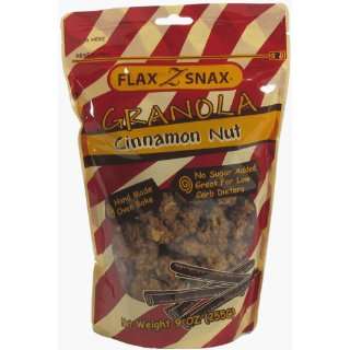 Flax Z Snax Low Carb Granola Cinnamon Grocery & Gourmet Food