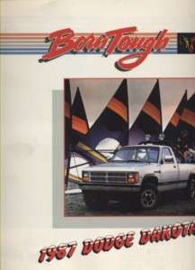1987 Dodge Dakota Truck CDN Sales Brochure Book  