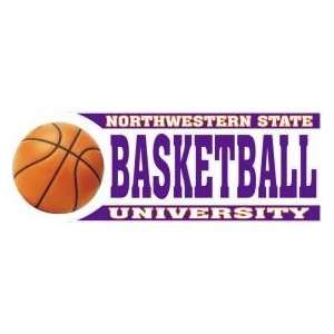  DECAL B NORTHWESTERN STATE UNIVERSITY BASKETBALL WITH BALL 