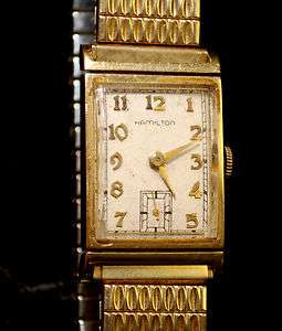   Hamilton 14K Solid Gold Manual Wind 19J Watch 982 Movement  