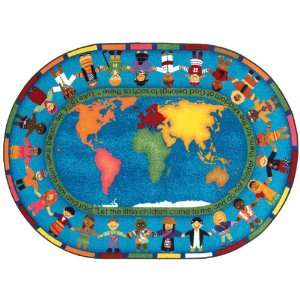  Let The Children Come Classroom Rug  109 x 132 Oval 