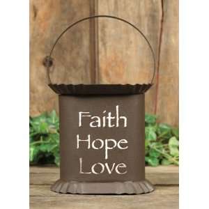  Rustic Brown Faith Hope Love Oval Electric Wax Warmer 