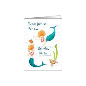  Mermaids Birthday Party Invitation Card Health & Personal 