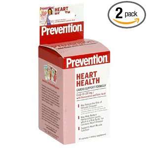 Prevention Heart Health Supplement Caplets, 30 Count Bottles (Pack of 