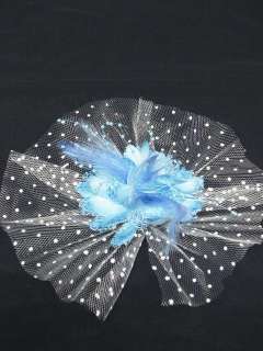 Feather Fabric Flower Fascinator hairclip brooch ManyColors wholesale 