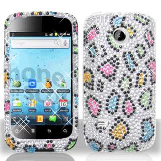 Rainbow Leopard Bling Case Cover for Huawei Ascend II 2  