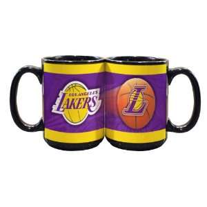 NBA Los Angeles Lakers 2 Pack 15oz Black SportsBall Mug  