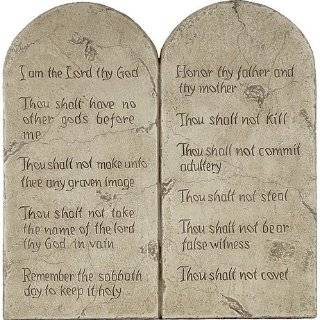 Moses Ten Commandments Plaque Tablet