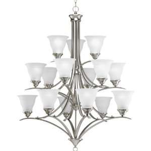  Trinity Collection Brushed Nickel Finish 15 Light CHANDELIER Home