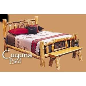  Cuyuna Bed with Wolf Metal Scene Insert Furniture & Decor