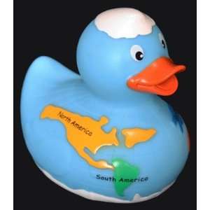  Around the World Globe Rubber Ducky 