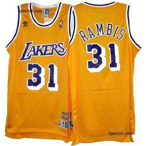 Lakers Kurt Rambis Throwback Jersey
