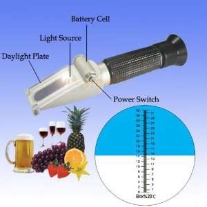   Portable Refractometer with Light Source (0 32 Brix)