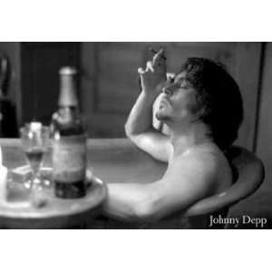  JOHNNY DEPP   Toplesss in bath   NEW POSTER(Size 24x36 