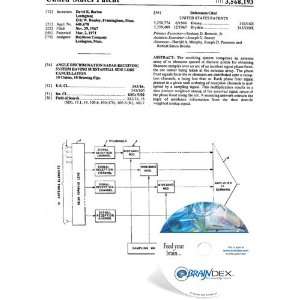 NEW Patent CD for ANGLE DISCRIMINATION RADAR RECEIVING SYSTEM HAVING 