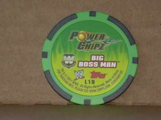 2011 Topps WWE Power Chipz BIG BOSS MAN L19 Legend Chip  